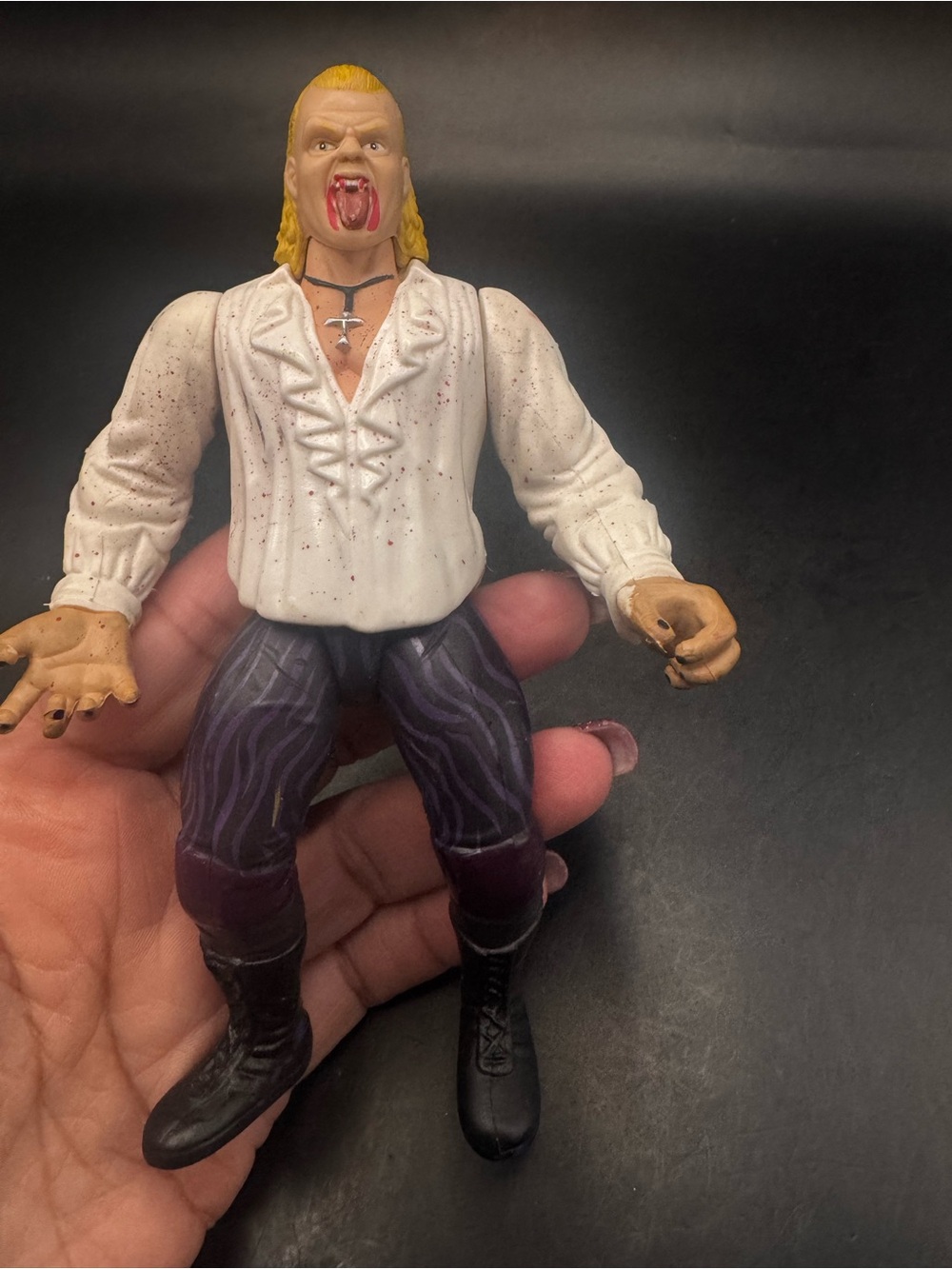 WWE WWF 1999 GANGREL SUMMER SLAM 99 JAKKS PACIFIc WHITE SHIRT BLACK PANTS